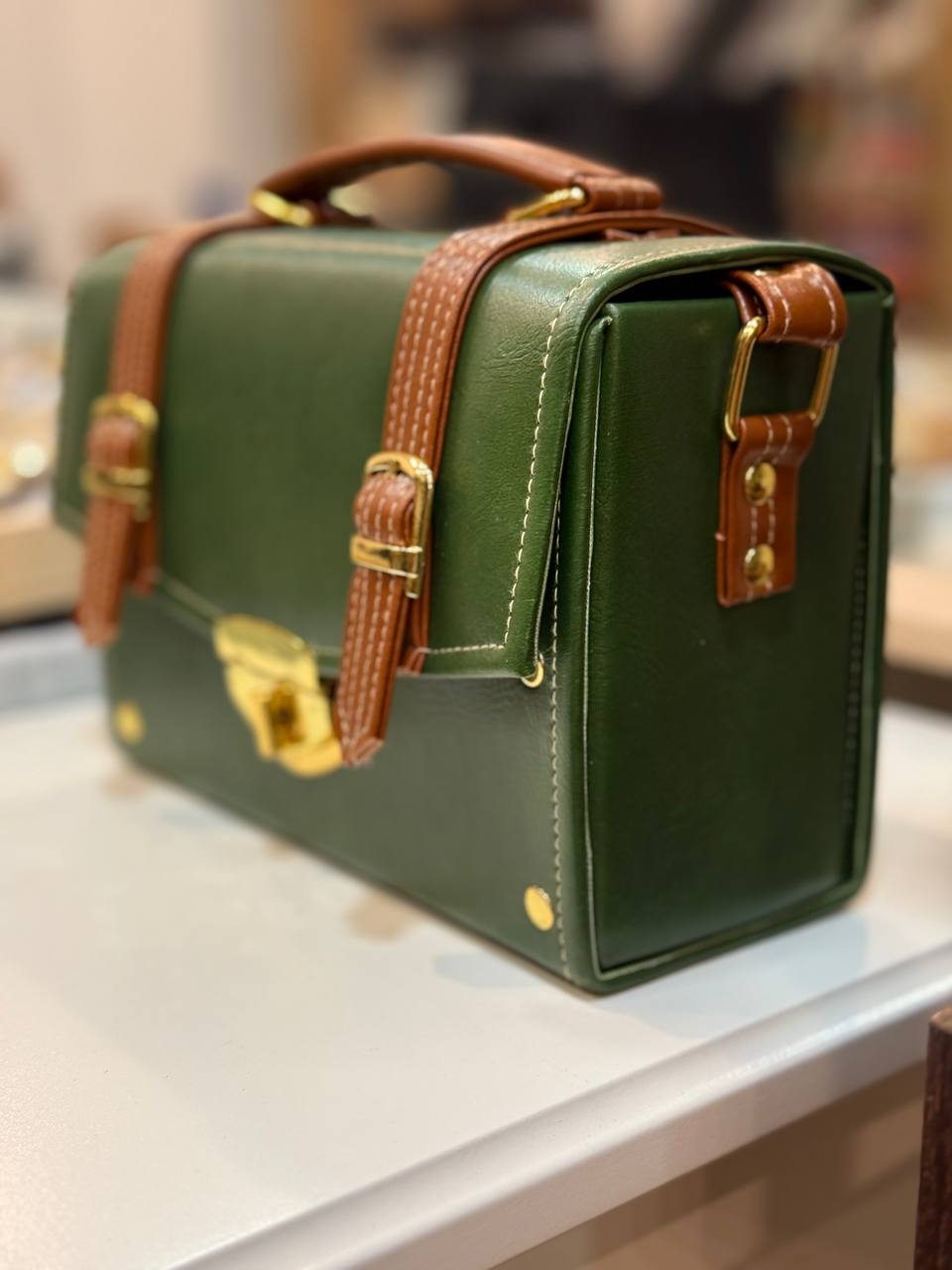 Handmade green bag