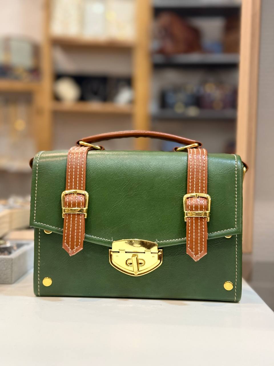 Handmade green bag