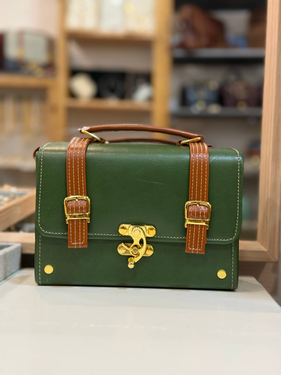Handmade green bag