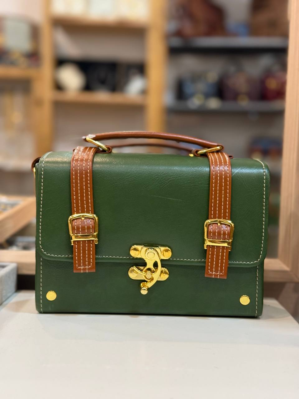 Handmade green bag
