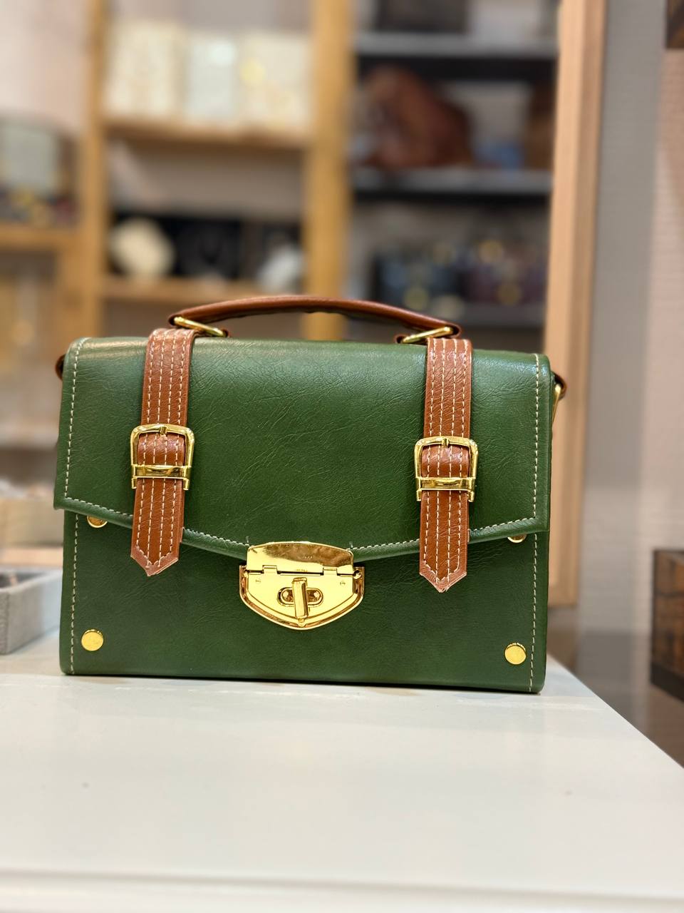 Handmade green bag