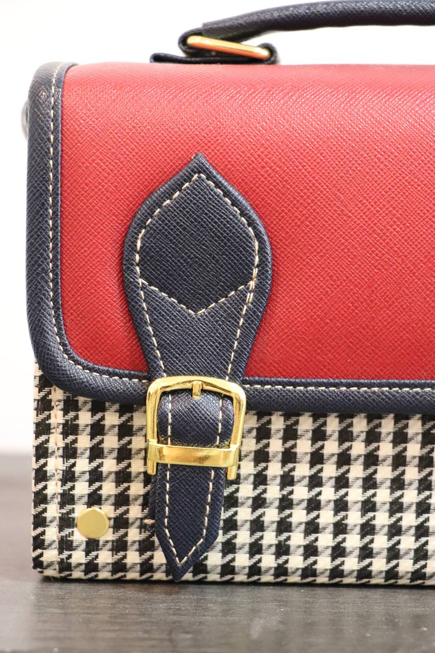 Handmade Red Leather Handbag